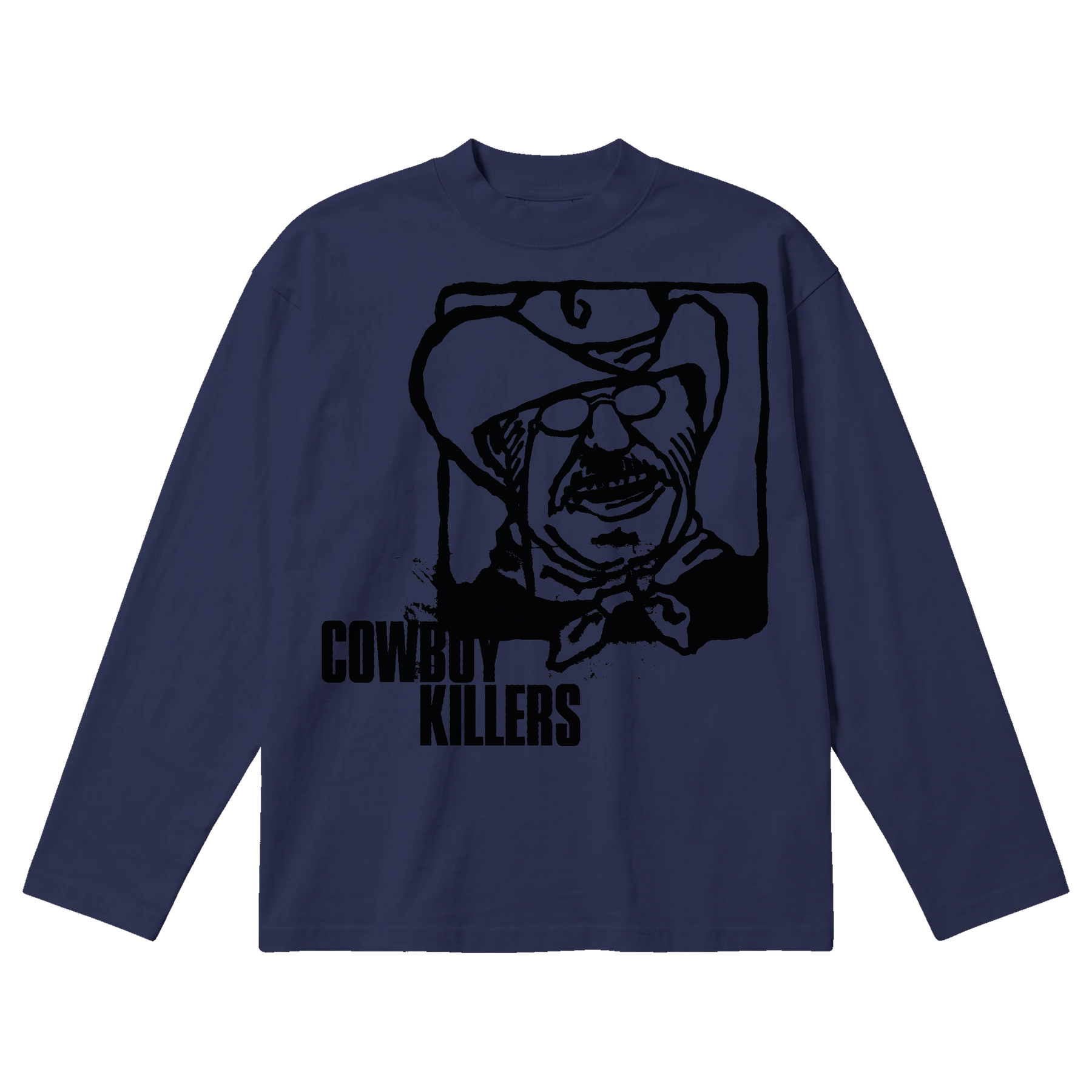 Cowboy Baggy L/S Tee - Blue - Front