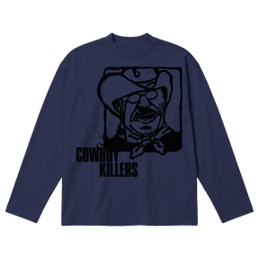 Cowboy Baggy L/S Tee - Blue - Front
