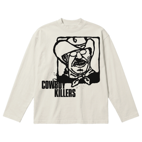 Cowboy Baggy L/S Tee - Off White - Front