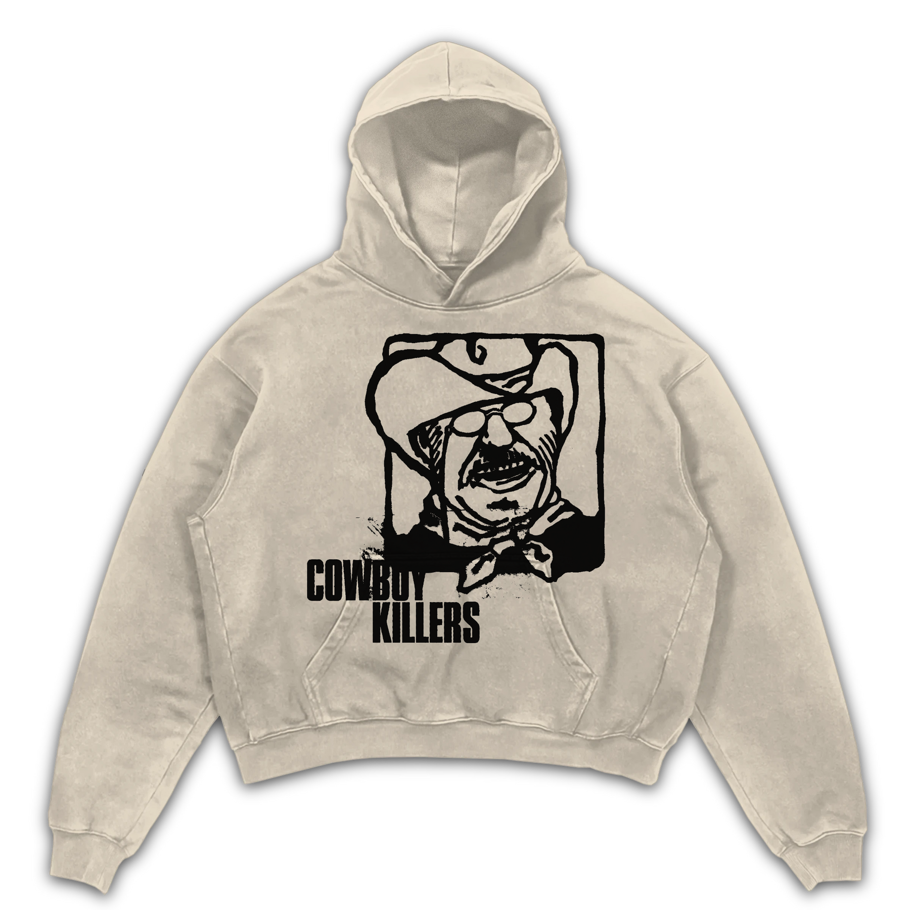 Cowboy Hoodie - Sand - Front