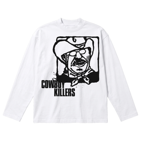 Cowboy Baggy L/S Tee - White - Front