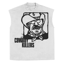 Cowboy Sleeveless Tee - White - Front