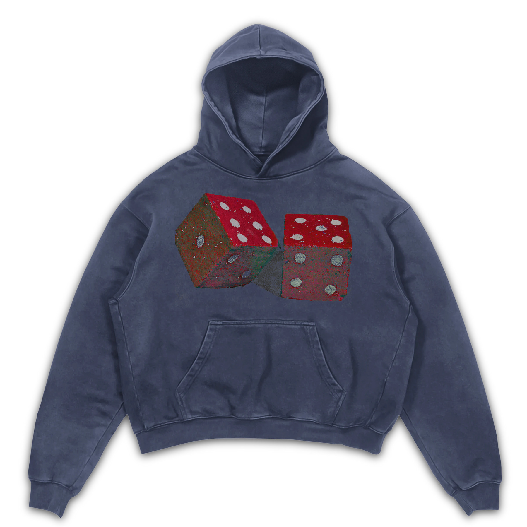 Dice Hoodie - Blue - Front