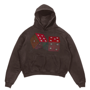 Dice Hoodie - Brown - Front