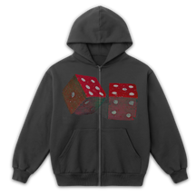 Dice Zip Up - Grey - Front