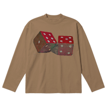 Dice Baggy L/S Tee - Latte - Front