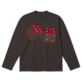 Dice Baggy L/S Tee - Off Black - Front