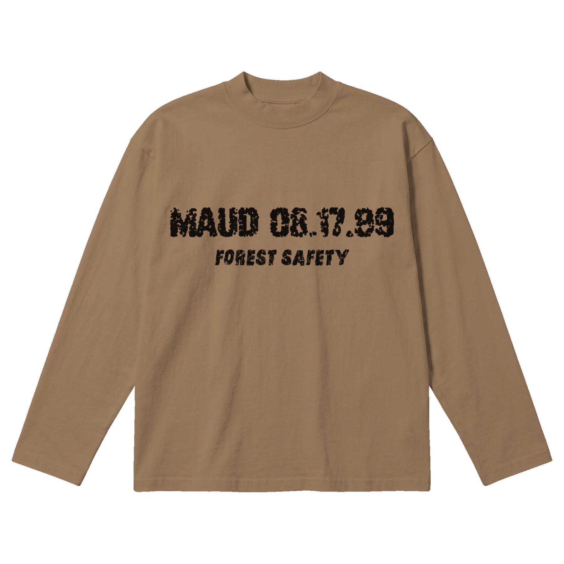 Forest Safety Baggy L/S Tee - Latte - Front