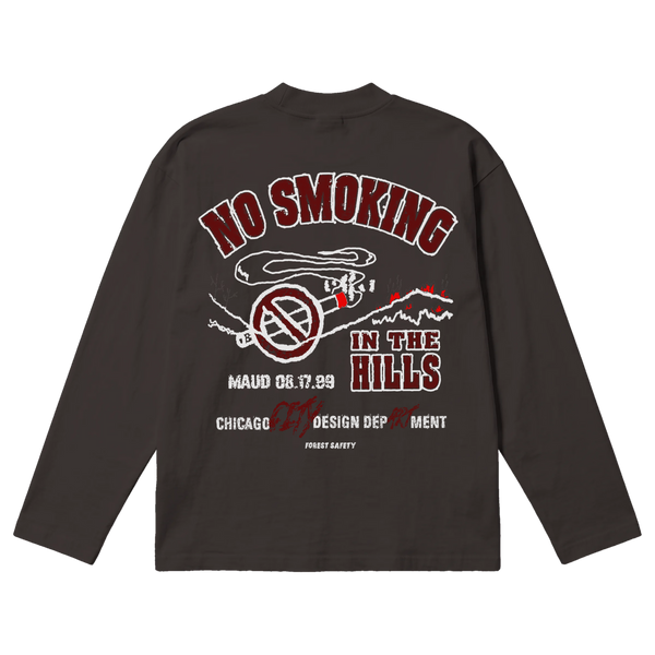 Forest Safety Baggy L/S Tee - Off Black - Back