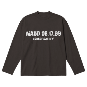 Forest Safety Baggy L/S Tee - Off Black - Front