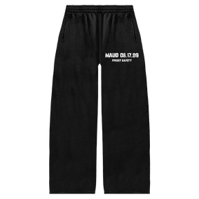 Forest Safety Baggy Sweatpants - Black - Front