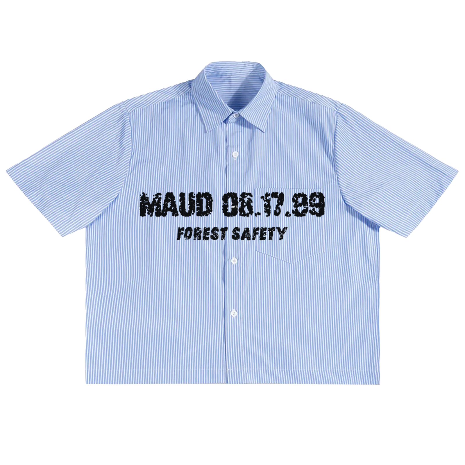 Forest Safety Boxy Button Up - Front