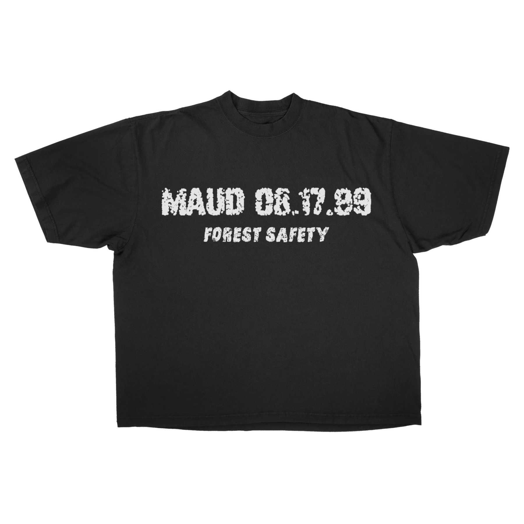 Forest Safety Drop Tee - Black - Front