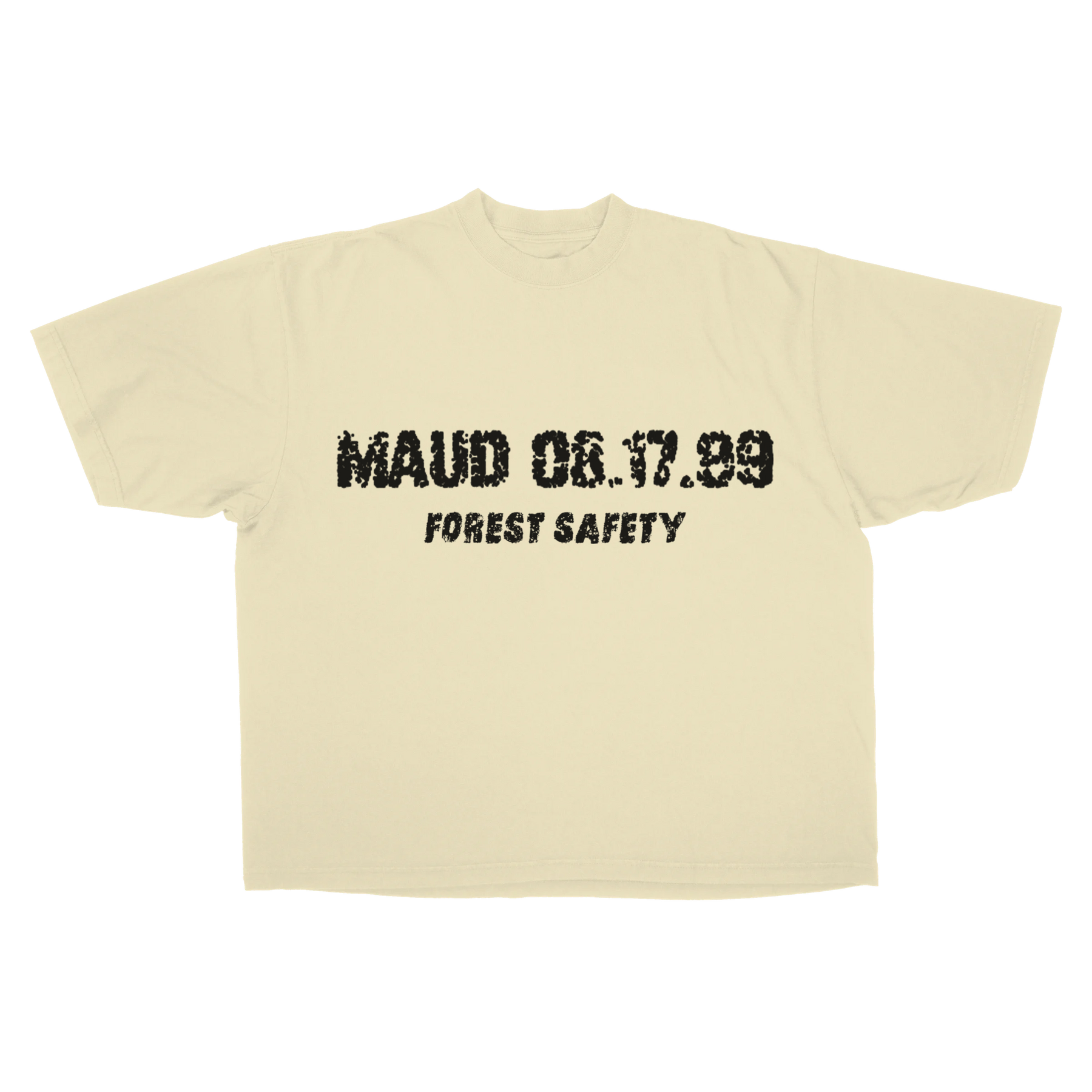 Forest Safety Drop Tee - Cream - Front