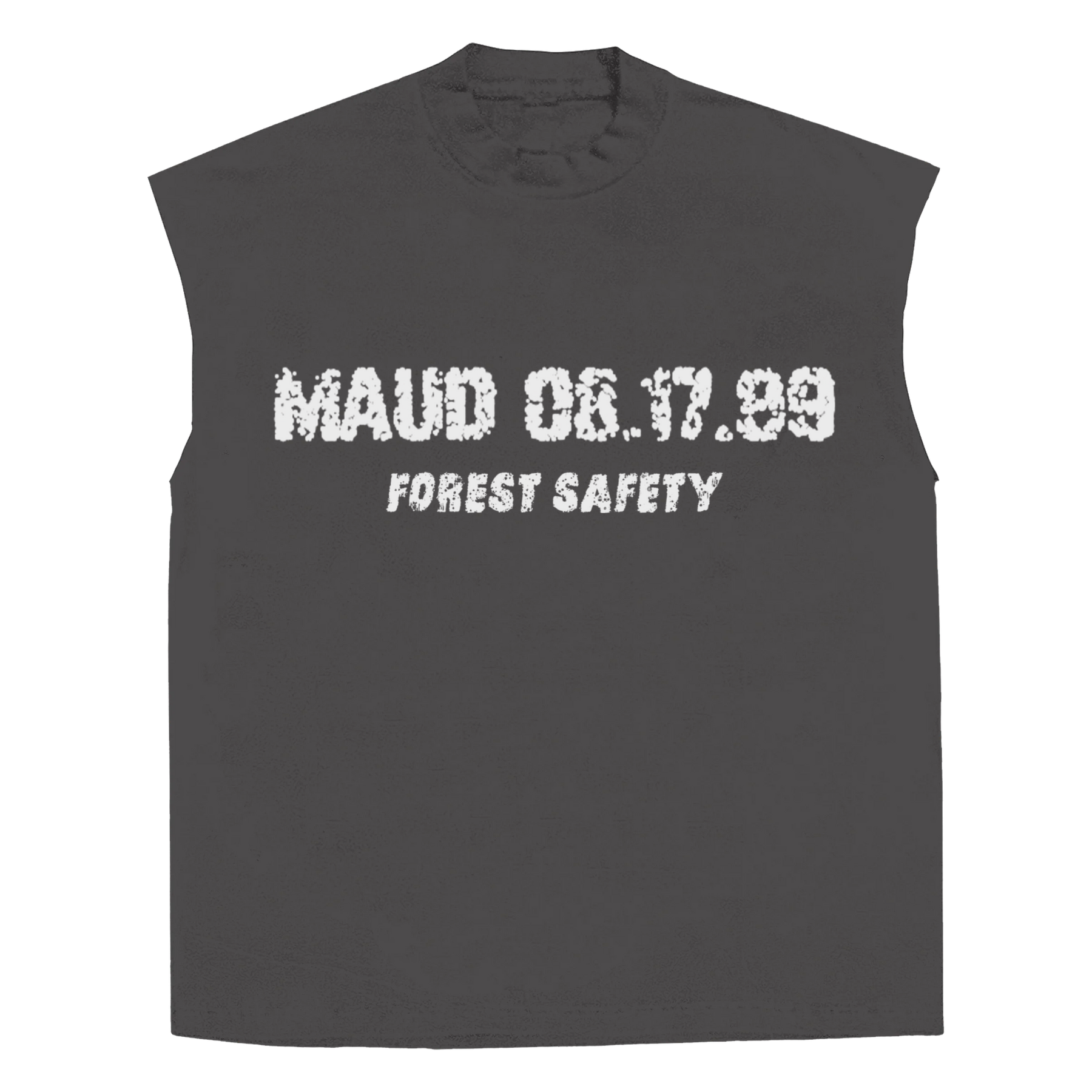 Forest Safety Sleeveless Tee - Grey - Front