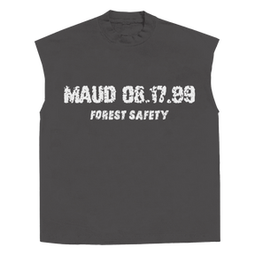 Forest Safety Sleeveless Tee - Grey - Front