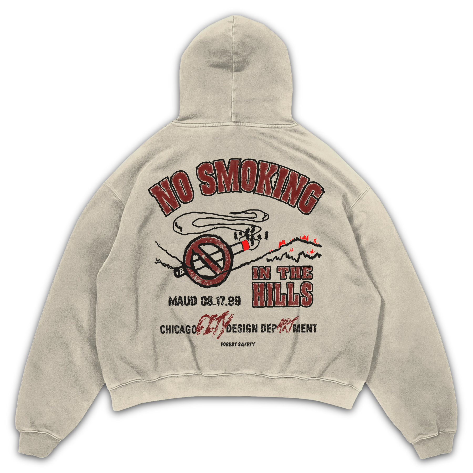 Forest Safety Hoodie - Sand - Back