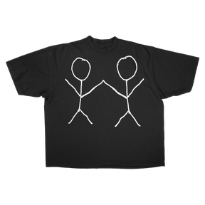 Friends Drop Tee - Black - Front