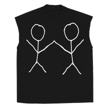 Friends Sleeveless Tee - Black - Front