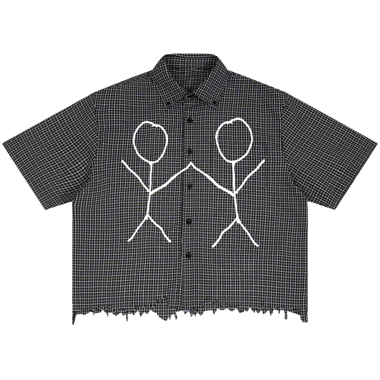 Friends Distress Button Up - Front