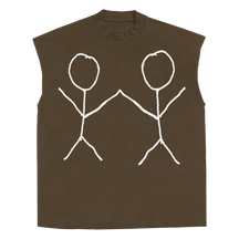 Friends Sleeveless Tee - Brown - Front