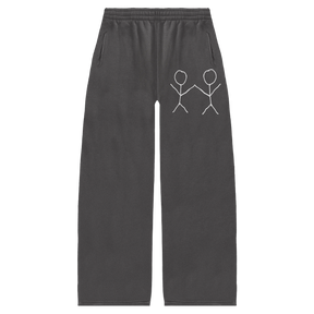 Friends Baggy Sweatpants - Grey - Front