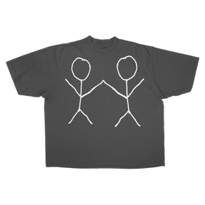Friends Drop Tee - Grey - Front