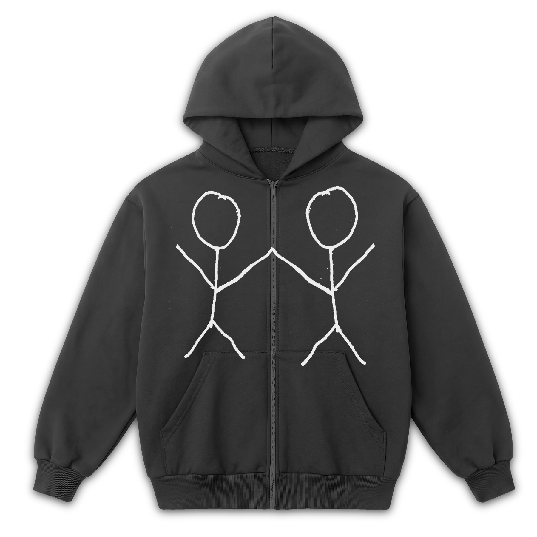 Friends Zip Up - Grey - Front
