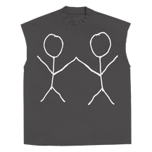 Friends Sleeveless Tee - Grey - Front