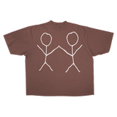 Friends Baggy Tee - Mocha - Front