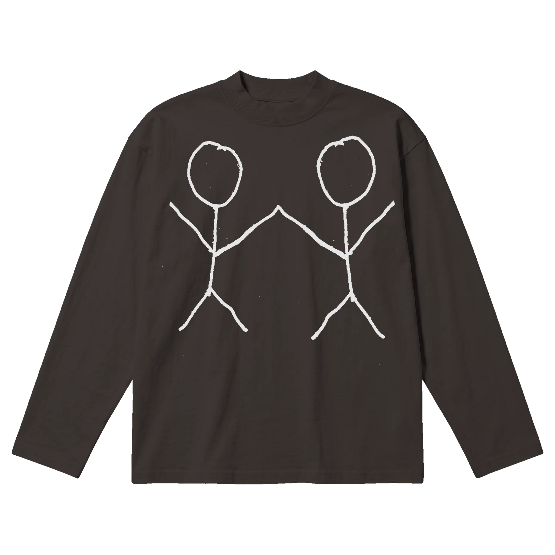 Friends Baggy L/S Tee - Off Black - Front