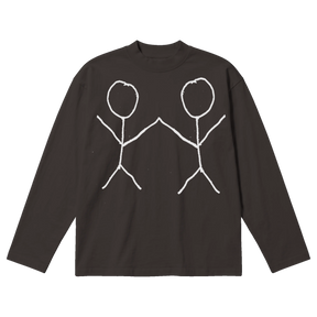 Friends Baggy L/S Tee - Off Black - Front