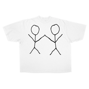 Friends Drop Tee - White - Front