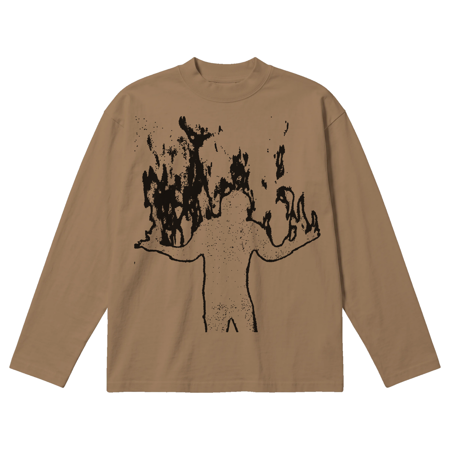 From Ashes Baggy L/S Tee - Latte - Front