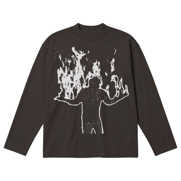 From Ashes Baggy L/S Tee - Off Black - Front