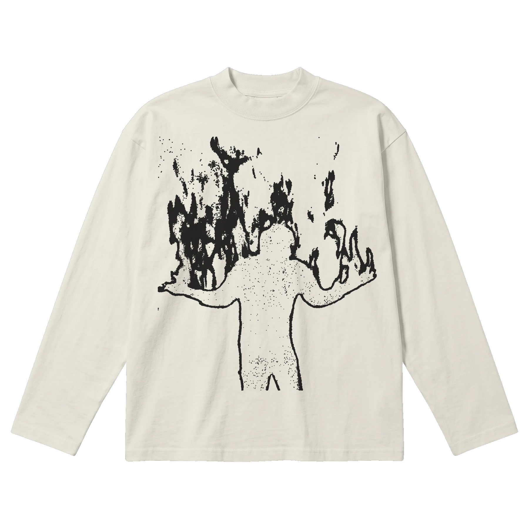 From Ashes Baggy L/S Tee - Off White - Front