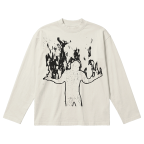 From Ashes Baggy L/S Tee - Off White - Front