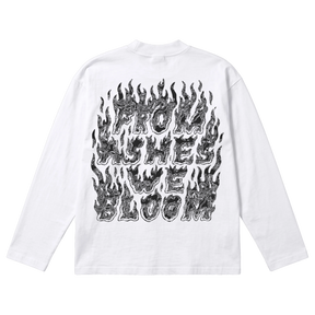 From Ashes Baggy L/S Tee - White - Back
