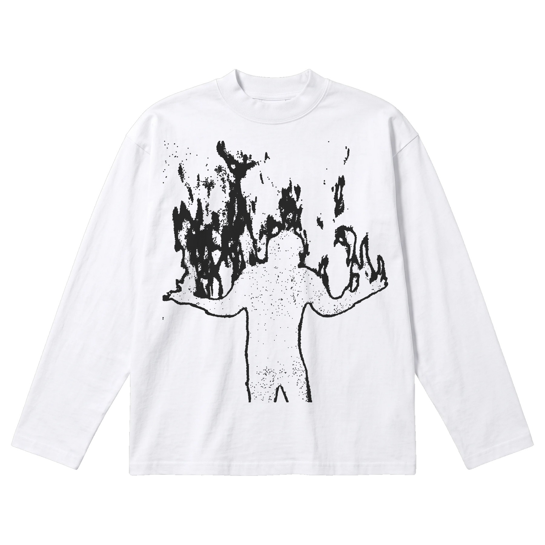 From Ashes Baggy L/S Tee - White - Front