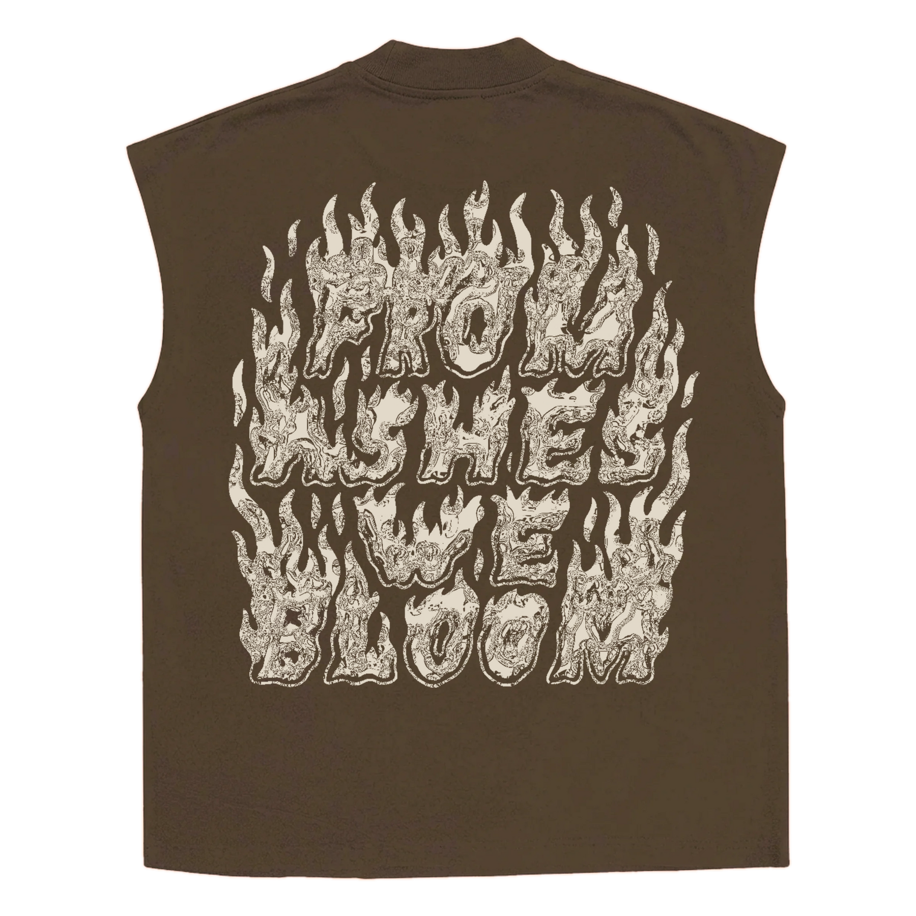 From Ashes Sleeveless Tee - Brown - Back