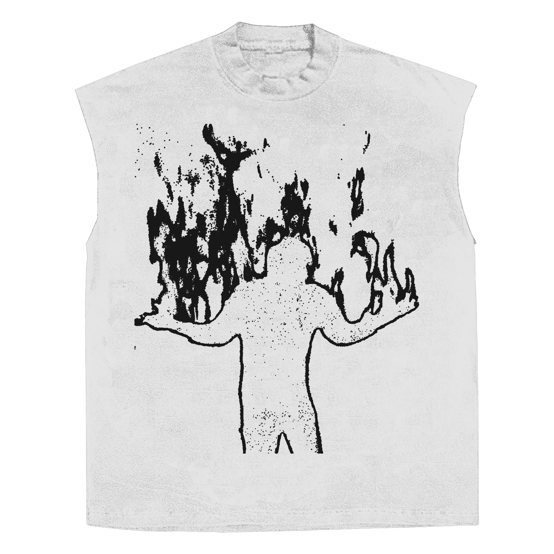 From Ashes Sleeveless Tee - White - Front