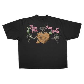 From Your True Loves Drop Tee - Black - Front