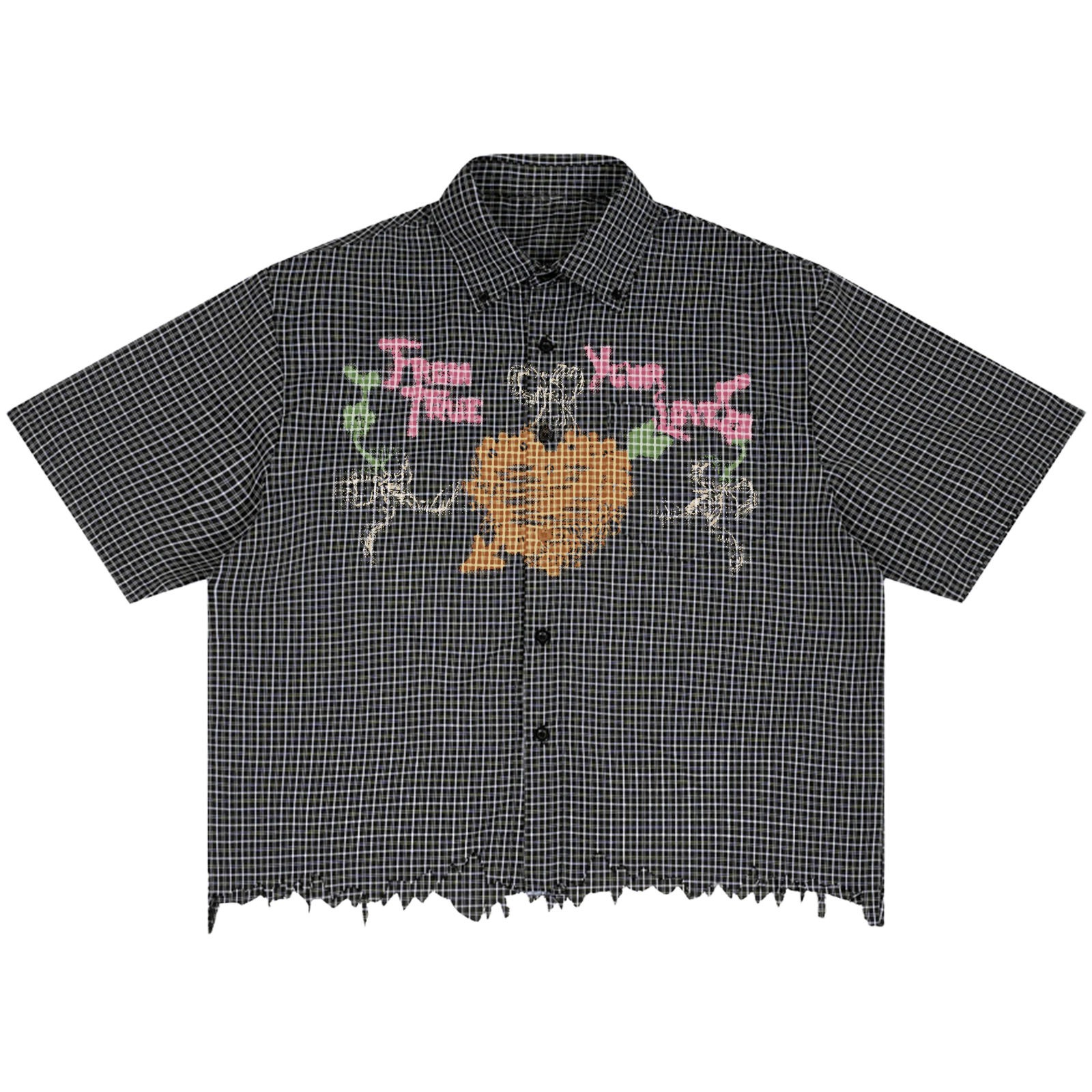 From Your True Loves Distress Button Up - Front