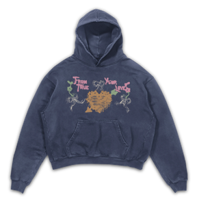 From Your True Loves Hoodie - Blue - Front