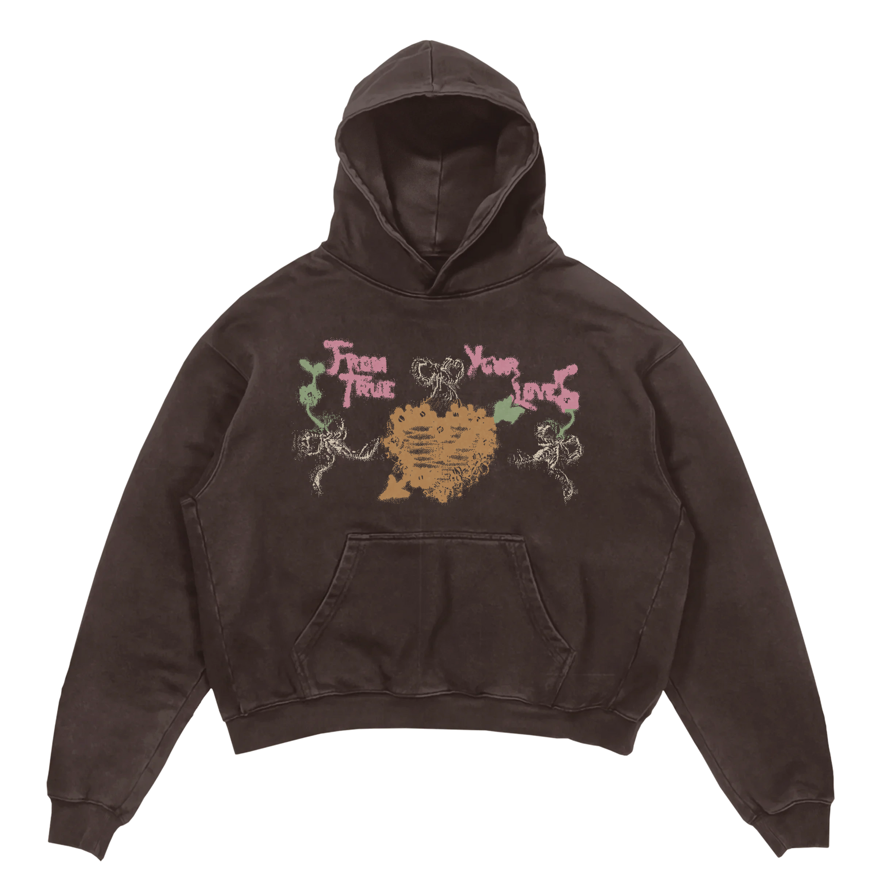 From Your True Loves Hoodie - Brown - Front