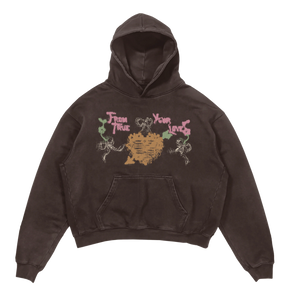 From Your True Loves Hoodie - Brown - Front