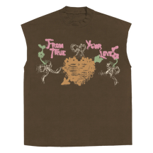 From Your True Loves Sleeveless Tee - Brown - Front