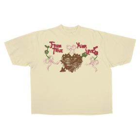 From Your True Loves Drop Tee - Cream - Front