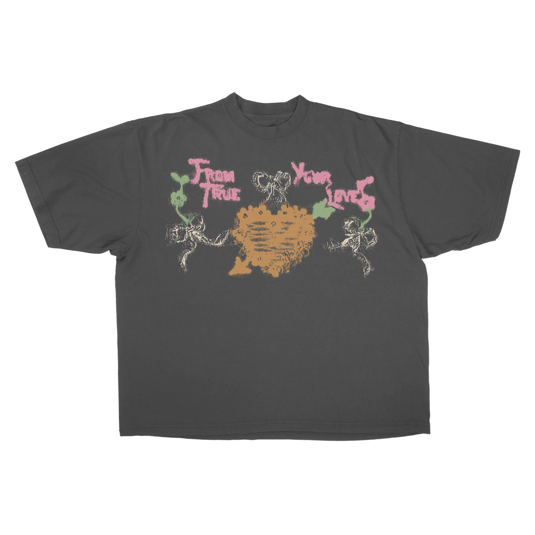 From Your True Loves Drop Tee - Grey - Front