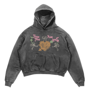 From Your True Loves Hoodie - Grey - Front